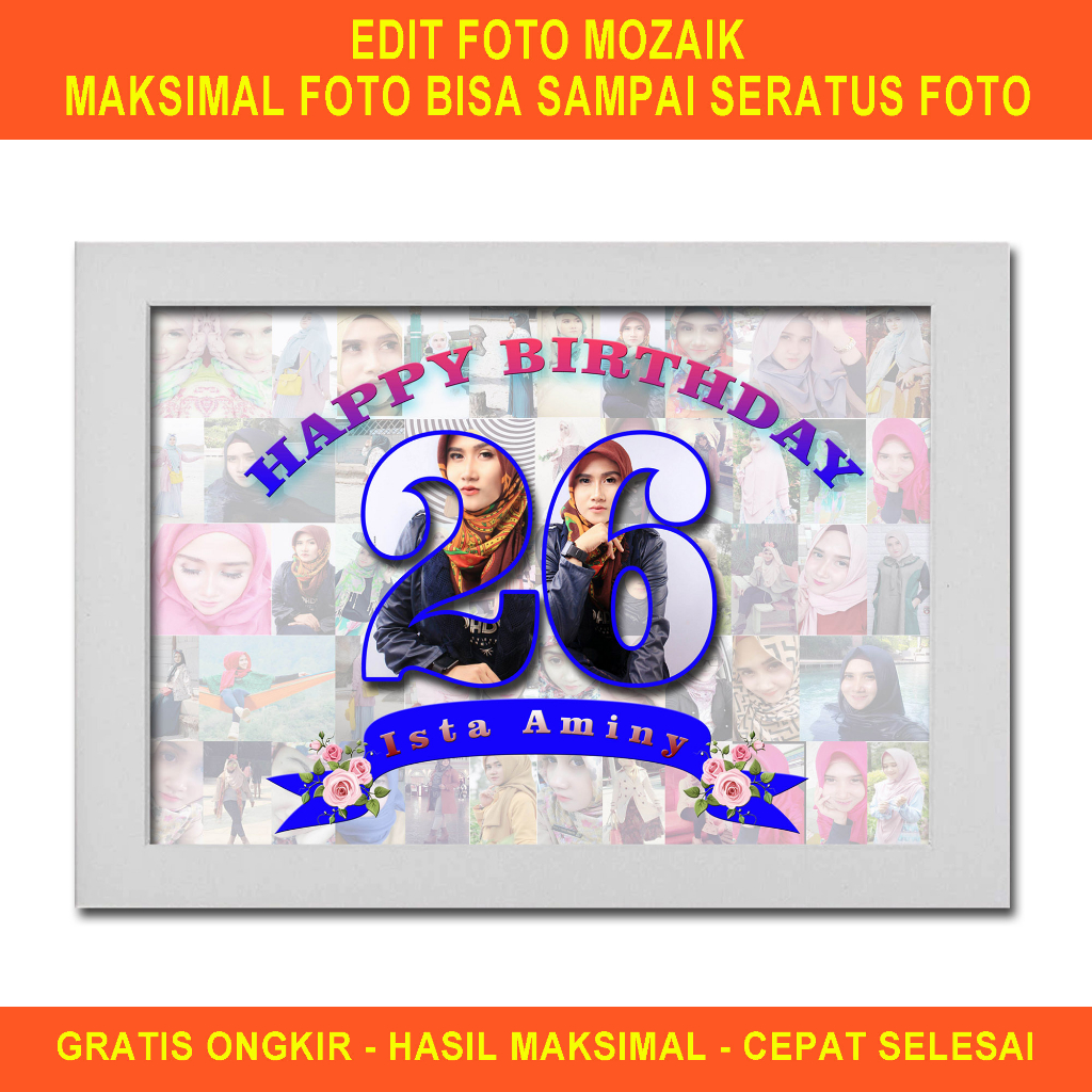 Edit Foto Mozaik Desain Custom