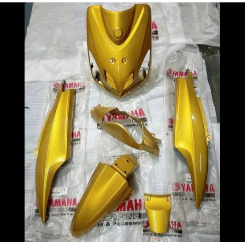 cover body yamaha MIO 2010 SMILE kuning emas gold ori original fullset