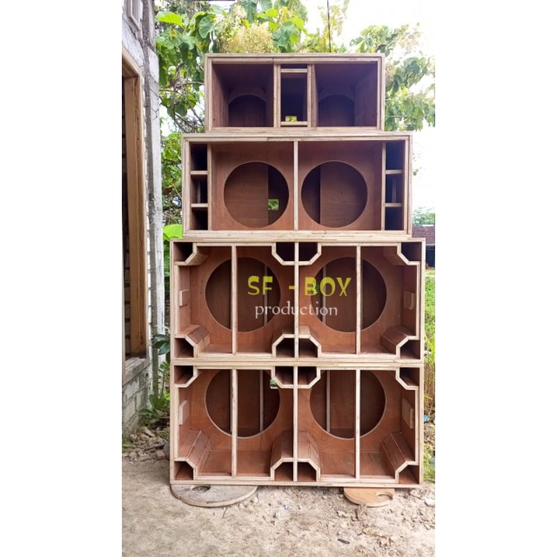 finishing Box PLANAR brewok 18 inch dobel speaker tebal 18mm 6810121518