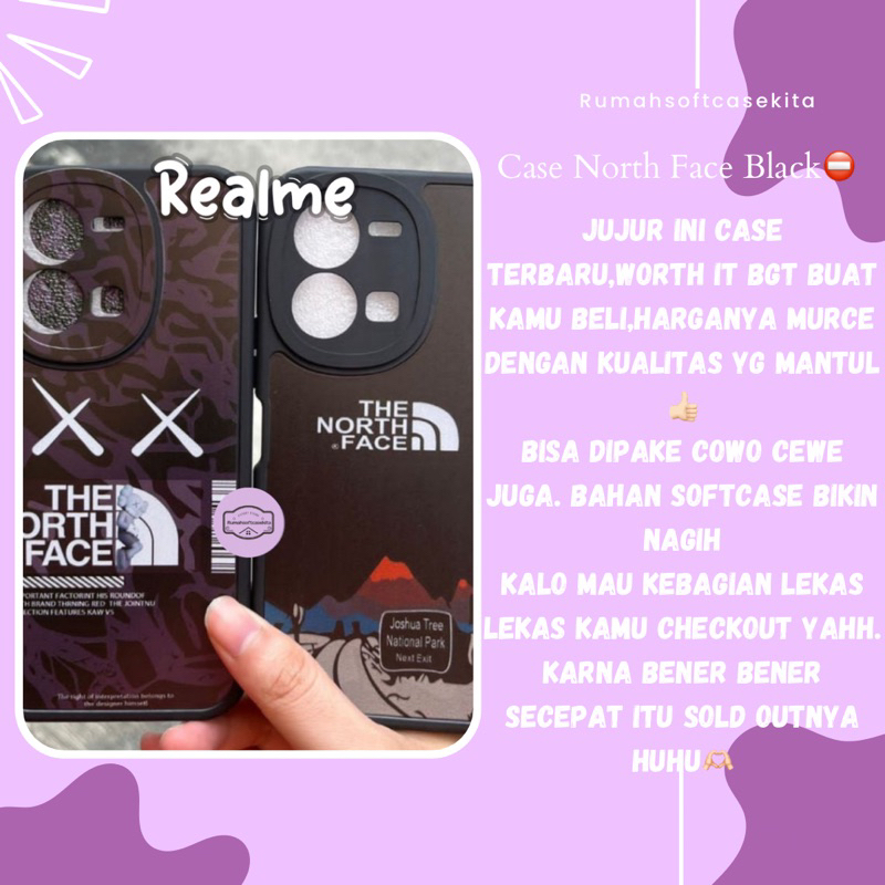 CASE BLACK NORTH FACE REALME C33 C11