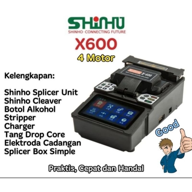Splicer SHINHO X600 Splicing Alat Sambung Kabel Fiber Optic