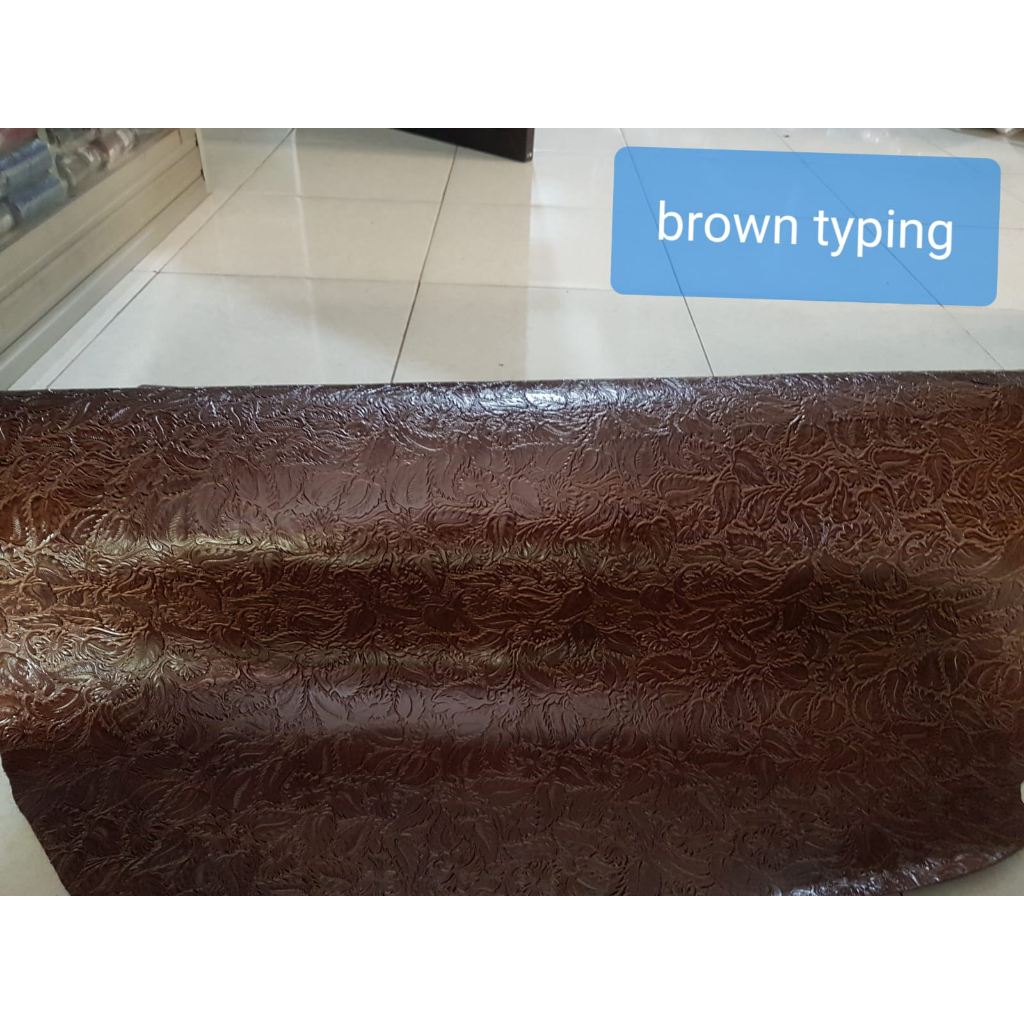CUERO Kulit Sapi Emboss Motif batik Kulit Sapi Emboss bahan tas sepatu kerajinan batik daun