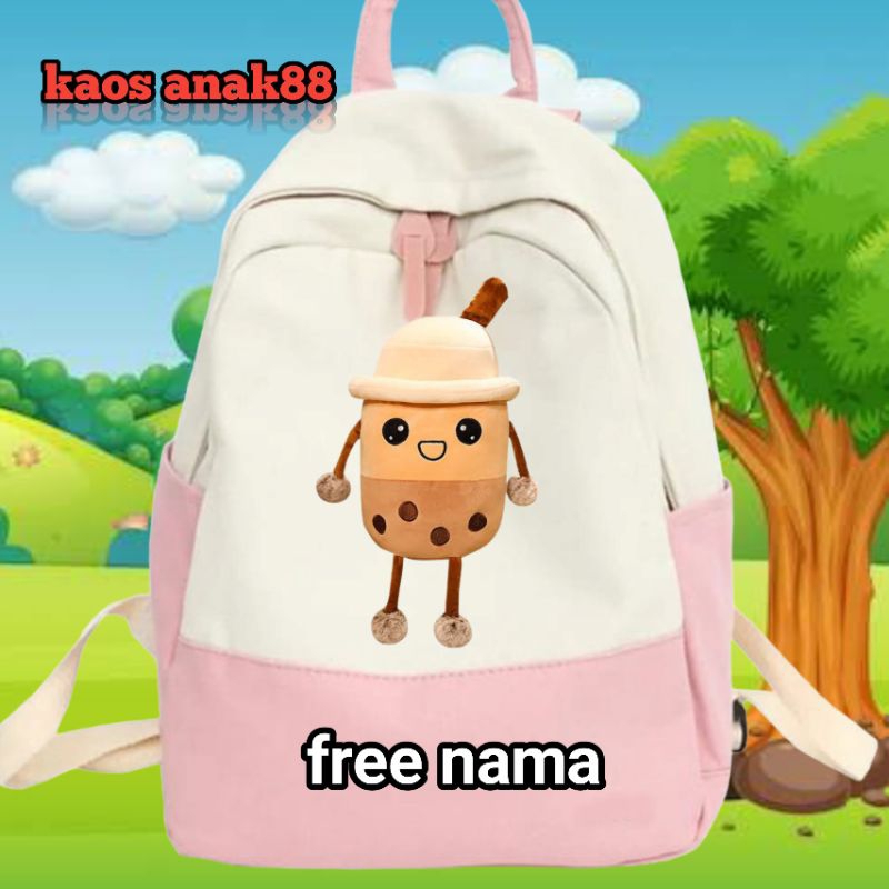 TAS RANSEL ANAK SEKOLAH MINUMAN BOBA