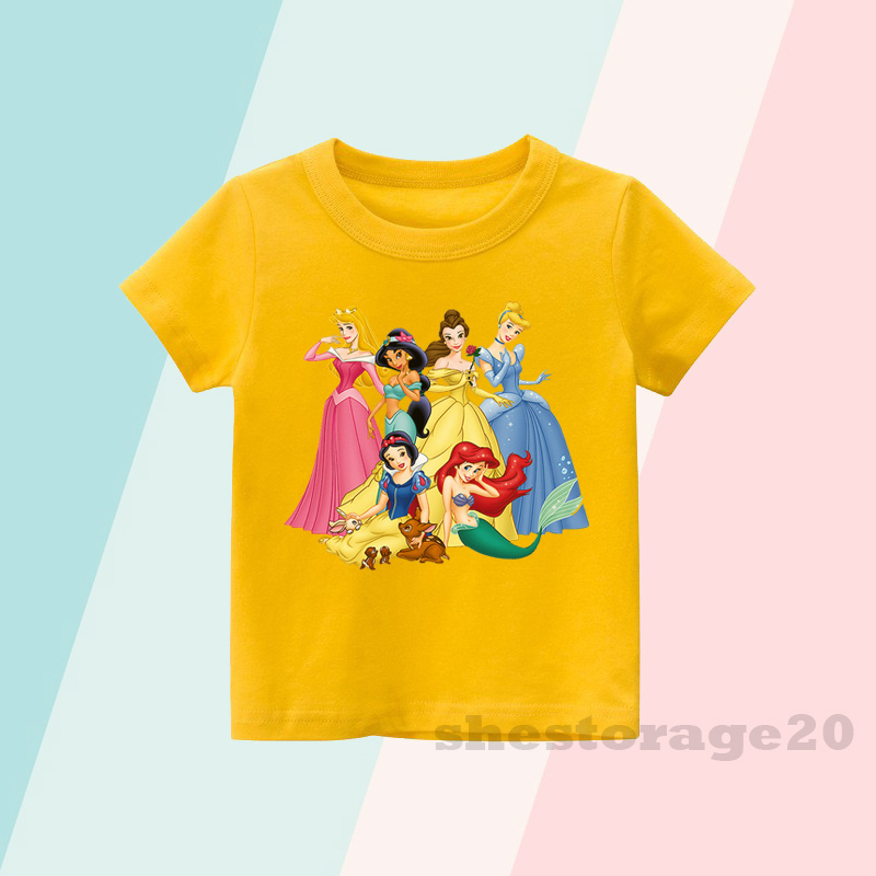 BAJU ANAK KAOS ANAK PRINCESS DISNEY / PAKAIAN ANAK PEREMPUAN PRINCESS DISNEY