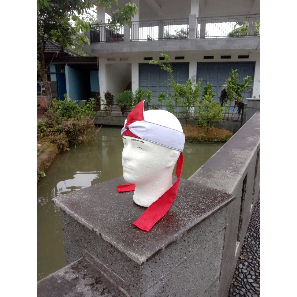TERMURAH Ikat kepala merah putih 17 agustus / bando merah putih ukuran dewasa dan anak / bendera ika