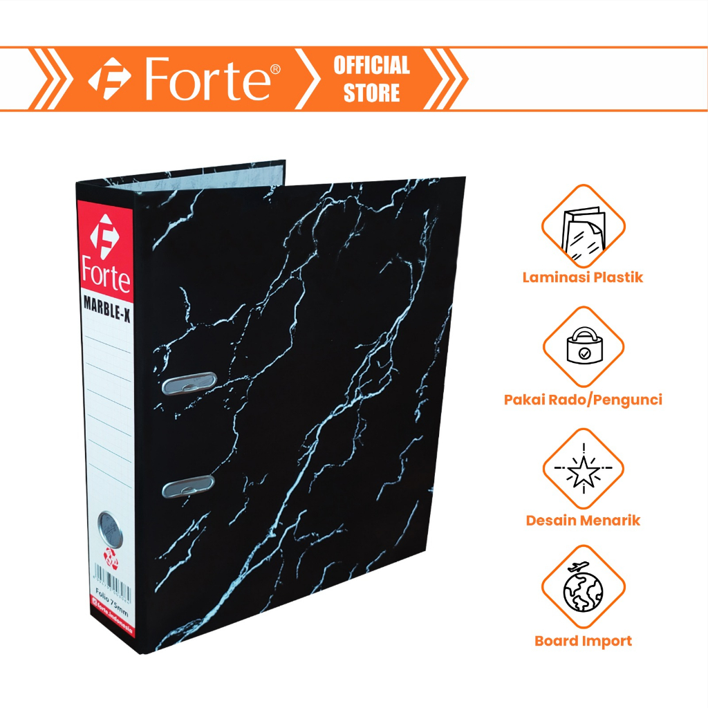 

[Forte] Ordner Marble X Lever Arch File Folio F4 75mm