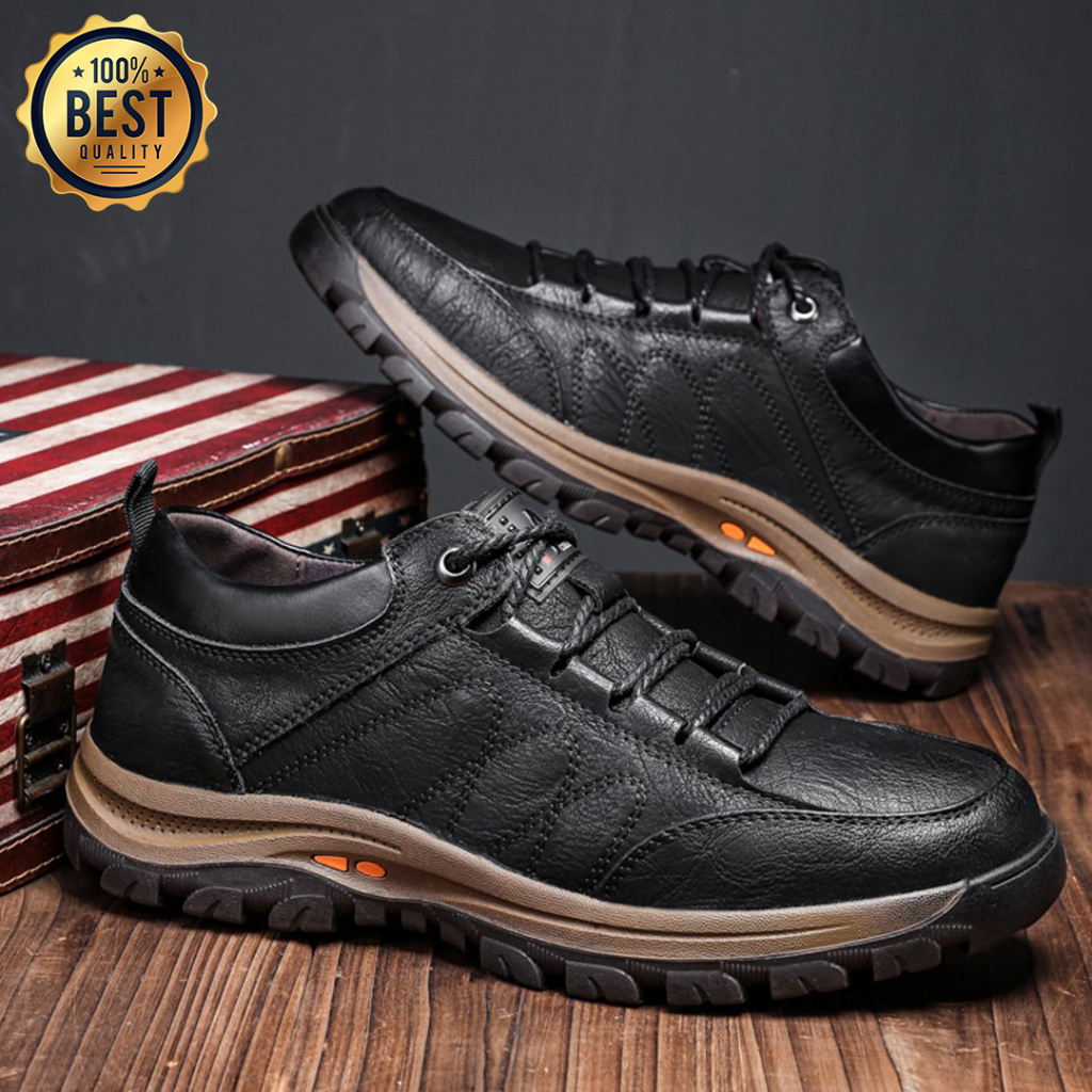 SEPATU PRIA IMPORT MATTEO OUTDOOR SNEAKERS PREMIUM / SEPATU HITAM PRIA / SEPATU PRIA