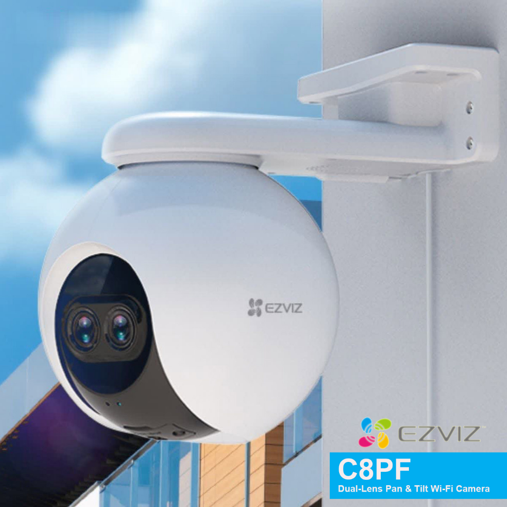 IP CAMERA CCTV EZVIZ C8PF DUAL-LENS 4x ZOOM PAN &amp; TILT Wi-Fi