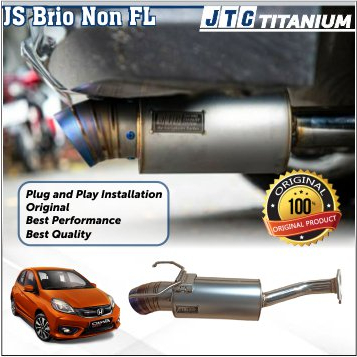Exhaust Knalpot JTC titanium Muffler catback Honda Brio Non Facelift - Js Racing BIG model