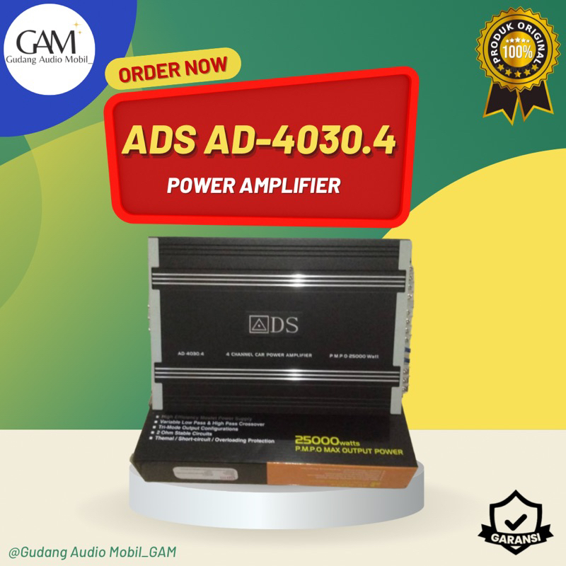 POWER 4 CHANNEL ADS 4030 / POWER AMPLIFIER ADS