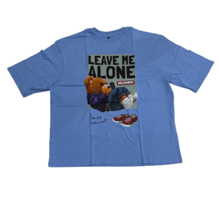 Deliwafa  -  [Deliwafa]Oversize Unisex T-Shirt Leave Me Alone