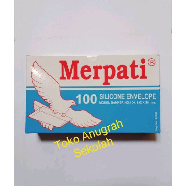 

Amplop Merpati Tanggung Model Bunker Silicon Envelope ( 152 x 90 mm ) 1 pak isi 100 pcs