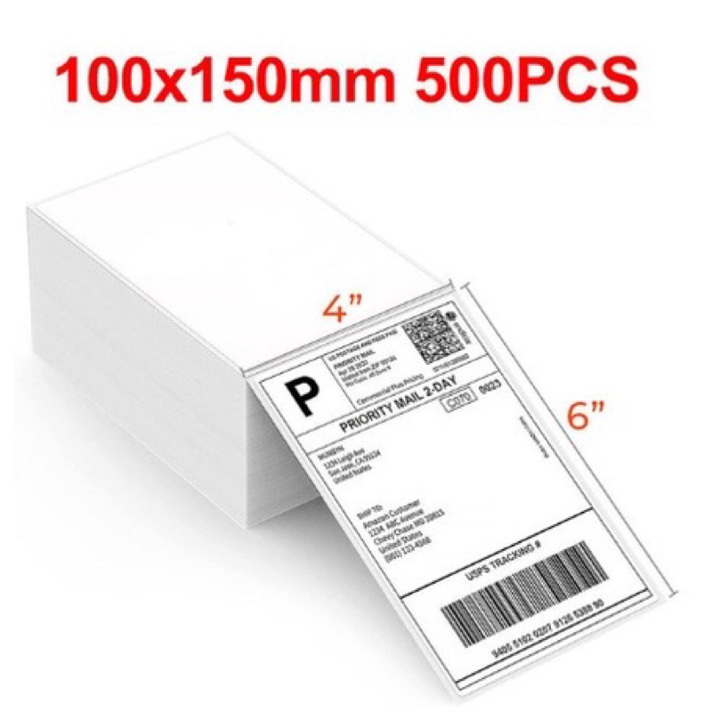 

Kertas Label Thermal 100x150 Kertas isi 500 Lembar Sticker Receipt Printer Barcode Xpinter Kemasan Lipat