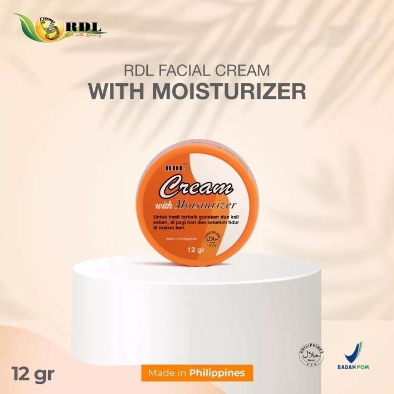 RDL Original Cream With Moisturizer 12gr BPOM Halal