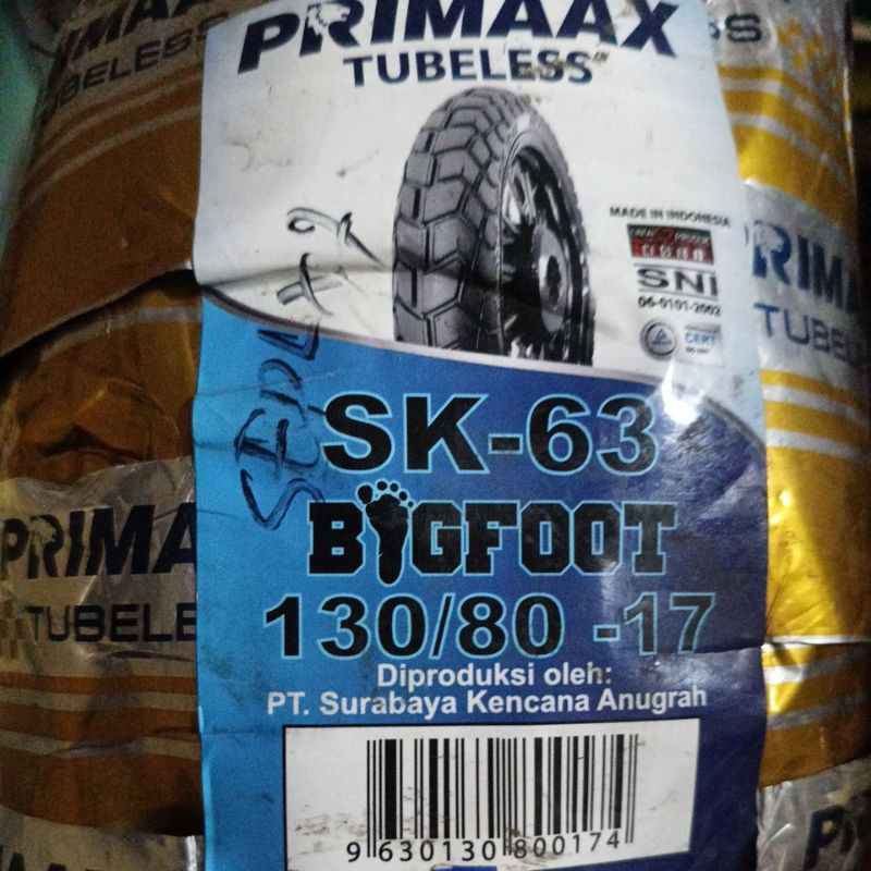BAN LUAR TUBELESS PRIMAAX SK-63 & SK-03 RING VELG 17