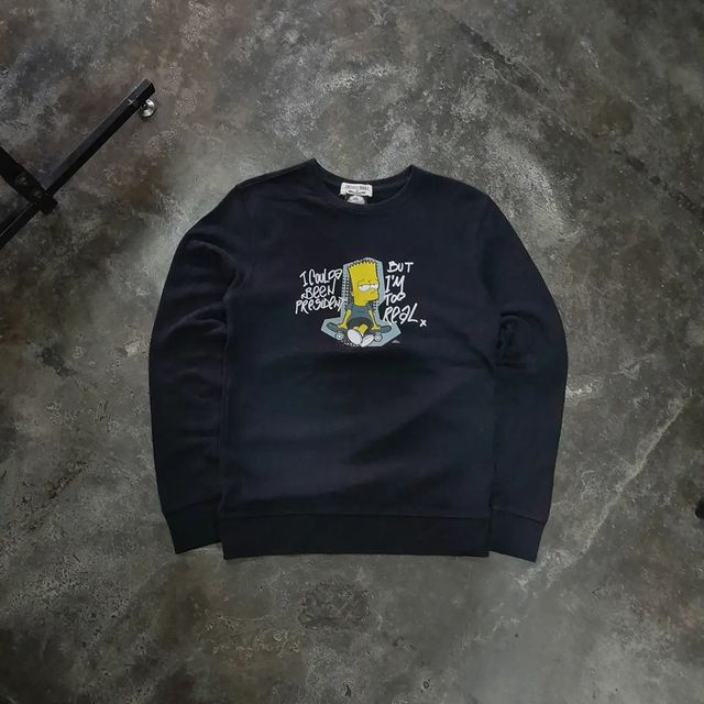 THE SIMPSONS X INDIGO BANK CREWNECK BLACK