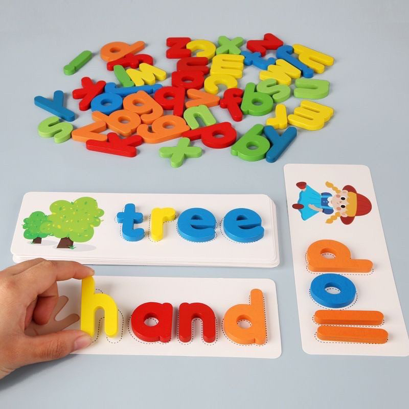 Mainan Spelling Game Mainan Mengeja Wooden Puzzle