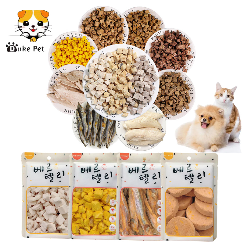 Snack Kucing Makanan Anjing 30gr Kucing Beku-kering Salmon Ayam Minyak ikan Keju Susu Kambing Rumput Kucing