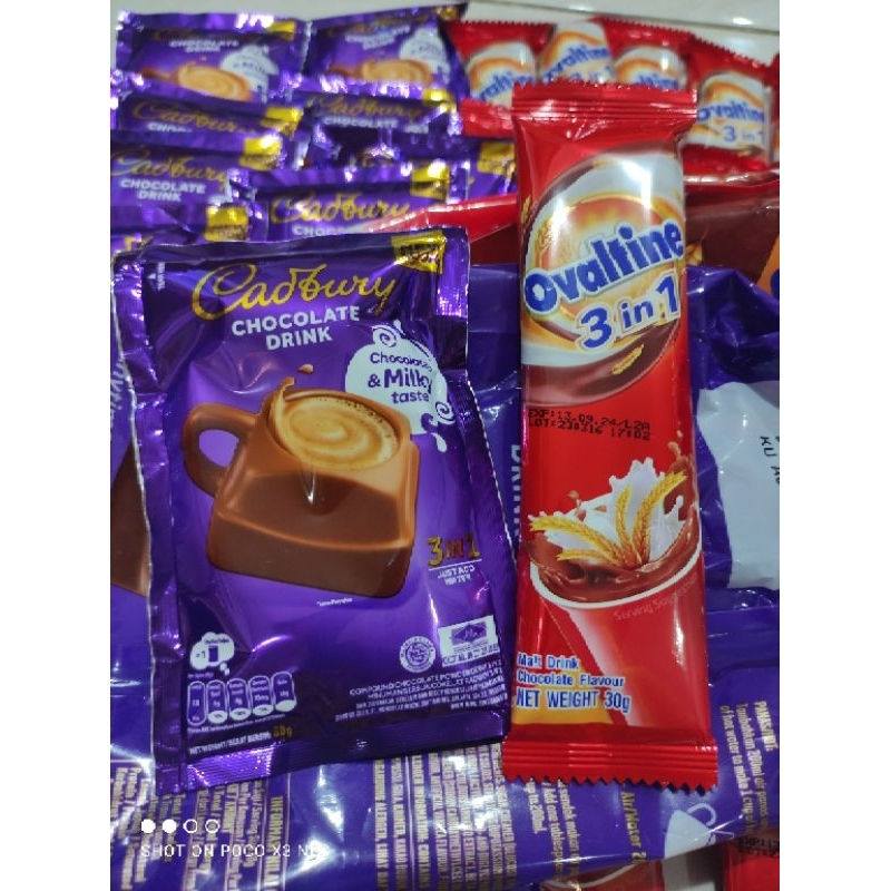 

Nestle Milo Stick 3 in 1 /Ovaltine Stick 3 in 1 /Cadbury Chocolate Drink 3in1 Malaysia Ecer 30gr