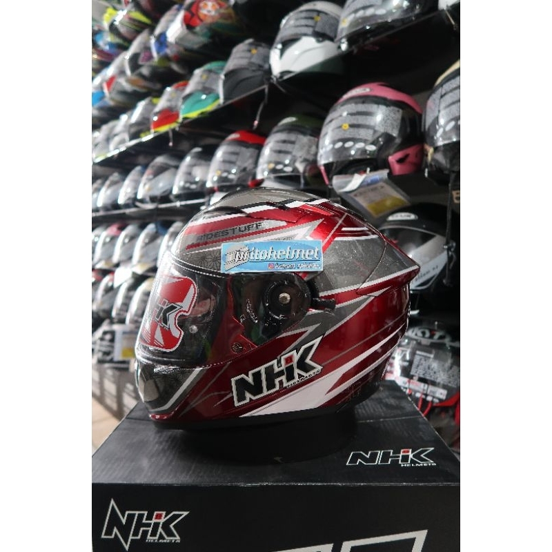 NHK Gp Prime Plus Ultra Sambo Royal Red Silver Free Visor Dark