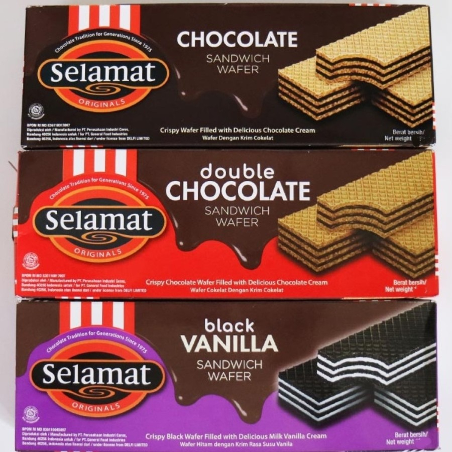 

Selamat Sandwich Wafer Coklat Kemasan Box Aneka Varian 145 gr