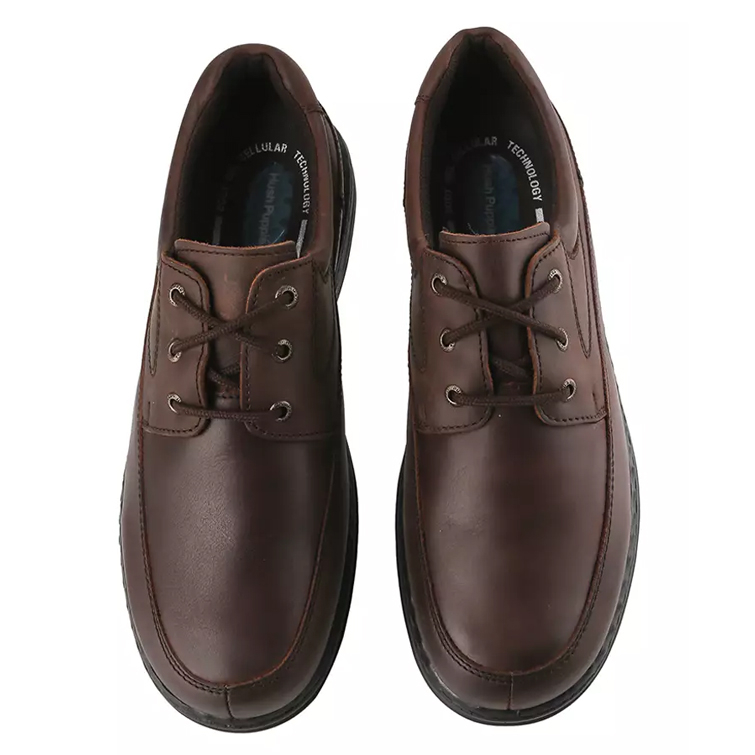 HM018 HUSH PUPPIES SEPATU DERBY PRIA ORIGINAL PANTOFEL KULIT COKLAT BROWN