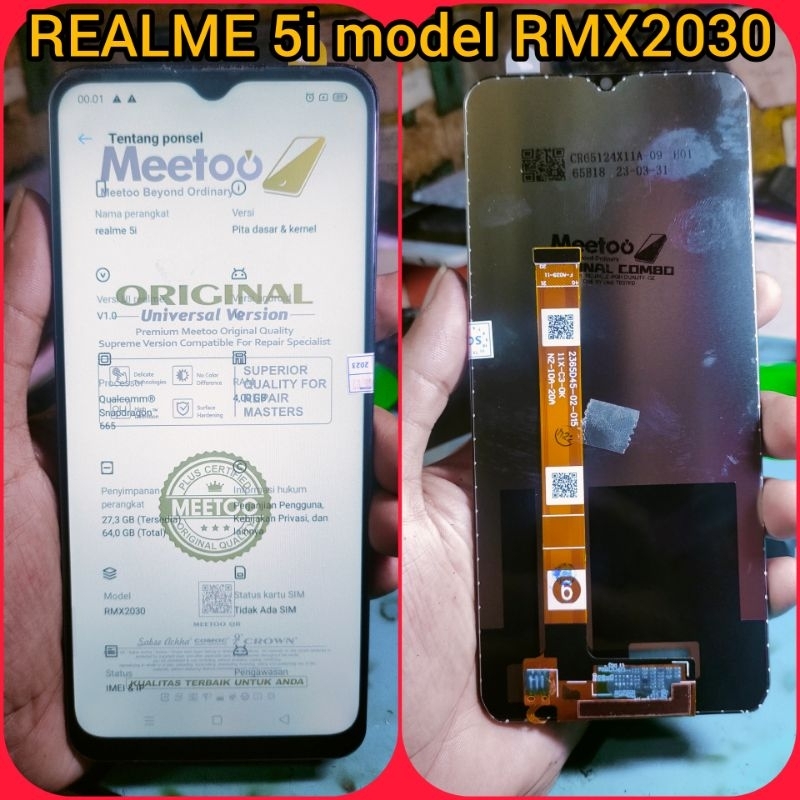 lcd touchsreen fulset realme 5i model RMX2030