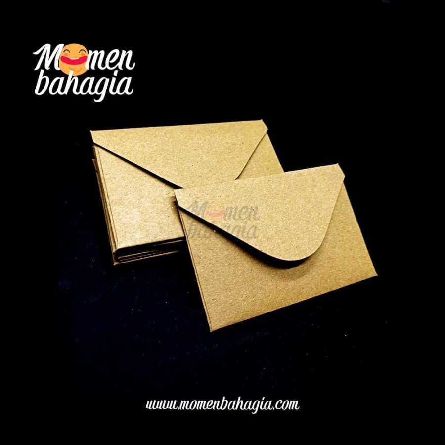 

Amplop Uang / Angpau Uang Mini Amplop Ukuran A7 Bahan Kraft Liner isi 10pcs