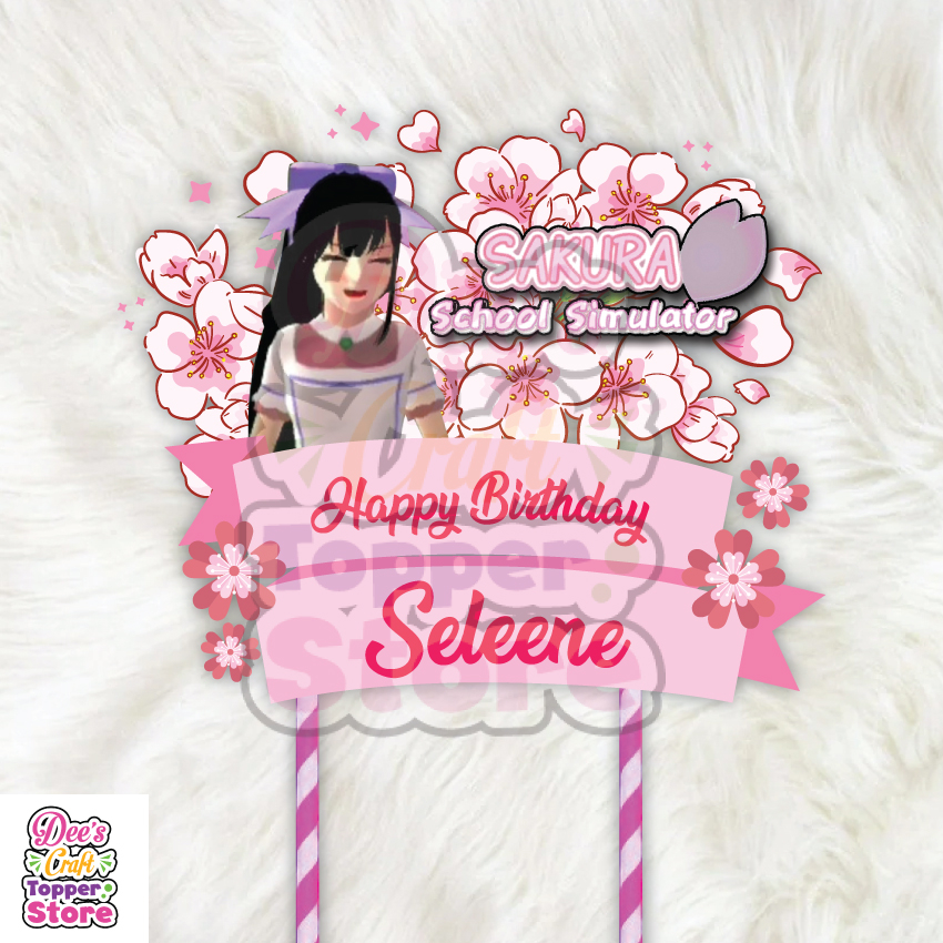 Topper Cake Sakura School Simulator Bisa Request Nama Gambar