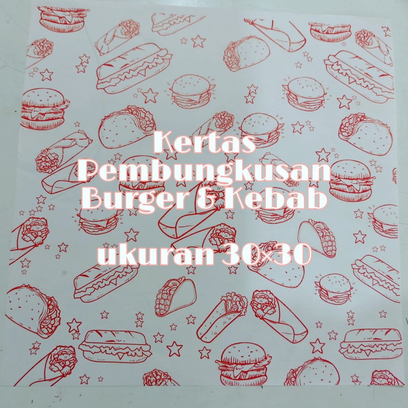Kertas kebab || kertas bungkus kebab dan burger