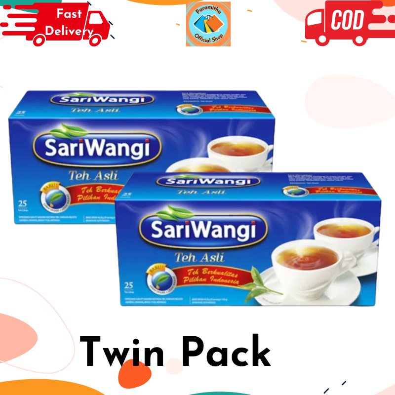 

Sariwangi Twin Pack Teh Hitam Celup 100% Asli Indonesia TB25 Dapat 2 Pcs