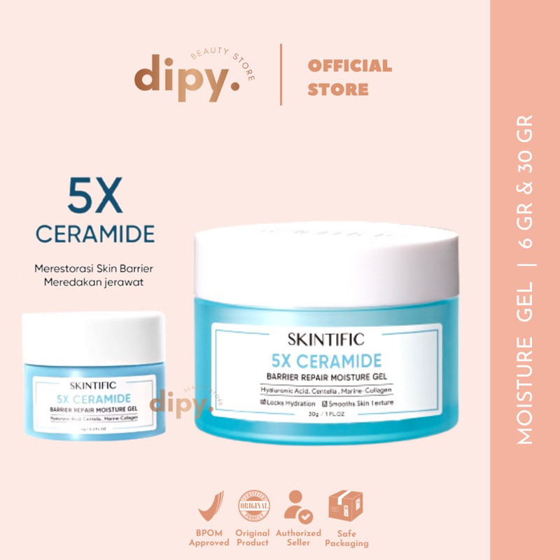 【Outlet Resmi】 SKINTIFIC - 5X Ceramide Barrier Repair Series Moisturize Gel Moisturizer Pemutih Penc