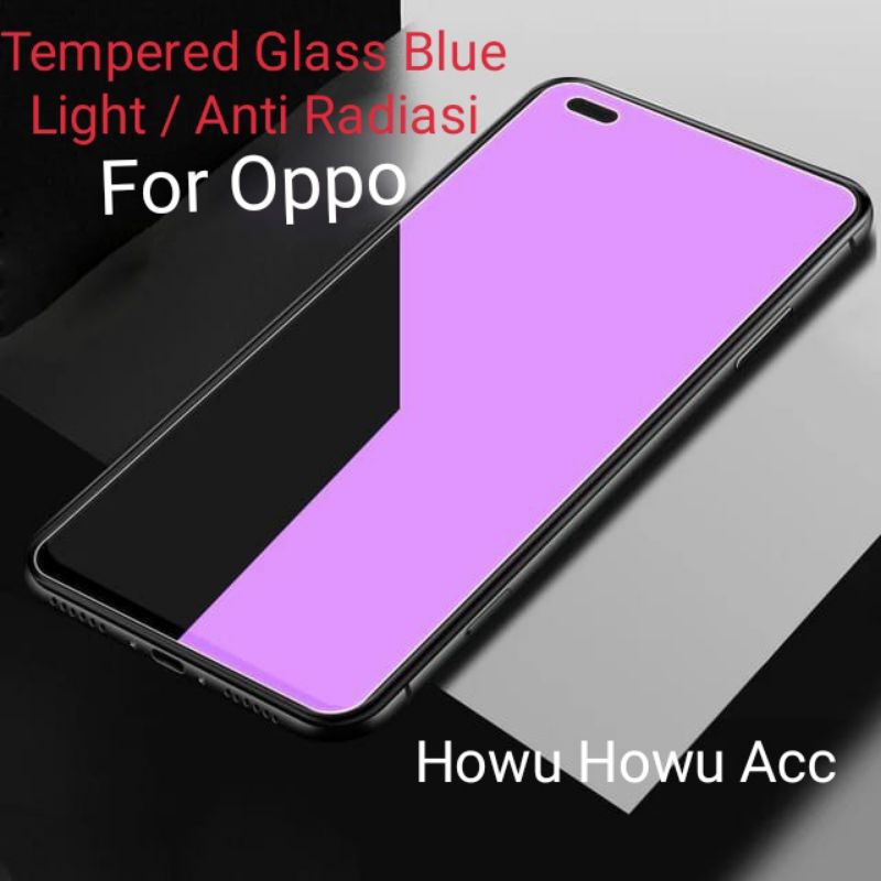 Tempered Glass Anti Blue Light Oppo A92s A93 F17 Pro Reno 3 Pro Reno 4 Reno 4f Reno 4 Lite Anti Gore