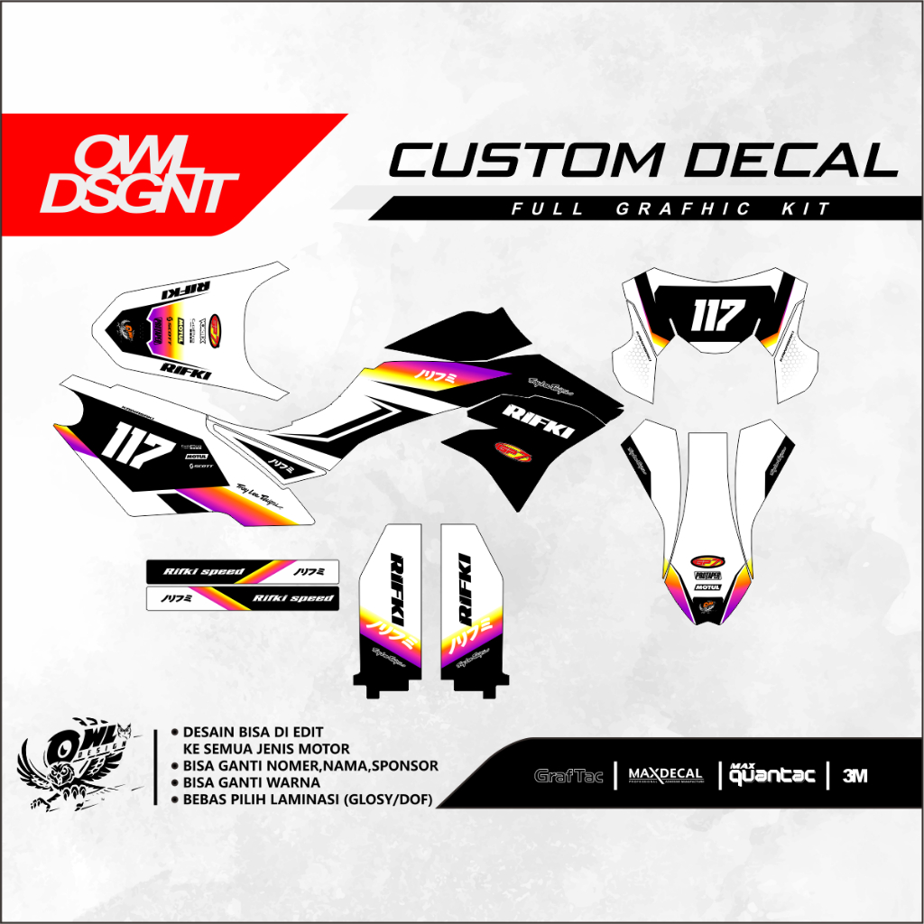 DECAL DTRACKER NEW 150 DTX D-TRACKER DTRAKER SUPERMOTO - STICKER STIKER FULL BODY DTRACKER 150 NEW F