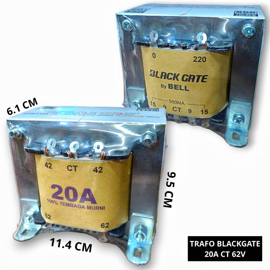 Trafo Segi 20A CT 62V Blackgate BELL Travo Kotak