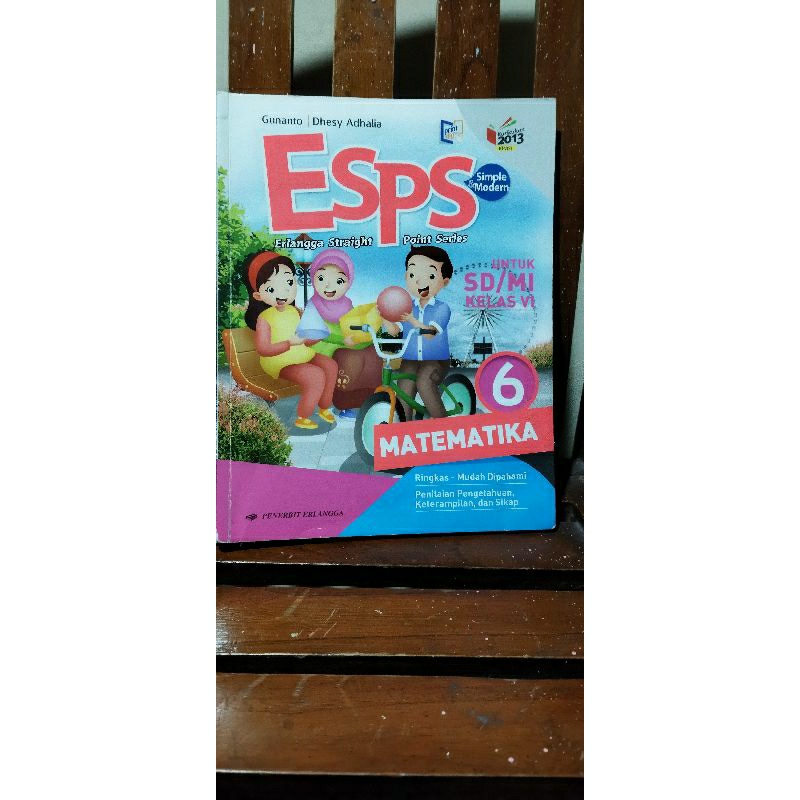Buku bekas Esps Matematika kelas 6 Penerbit Erlangga