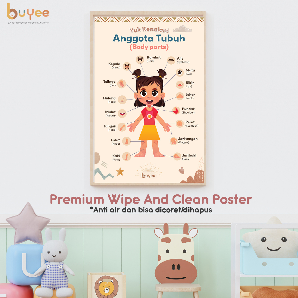 PREMIUM WIPE AND CLEAN POSTER EDUKASI A3+