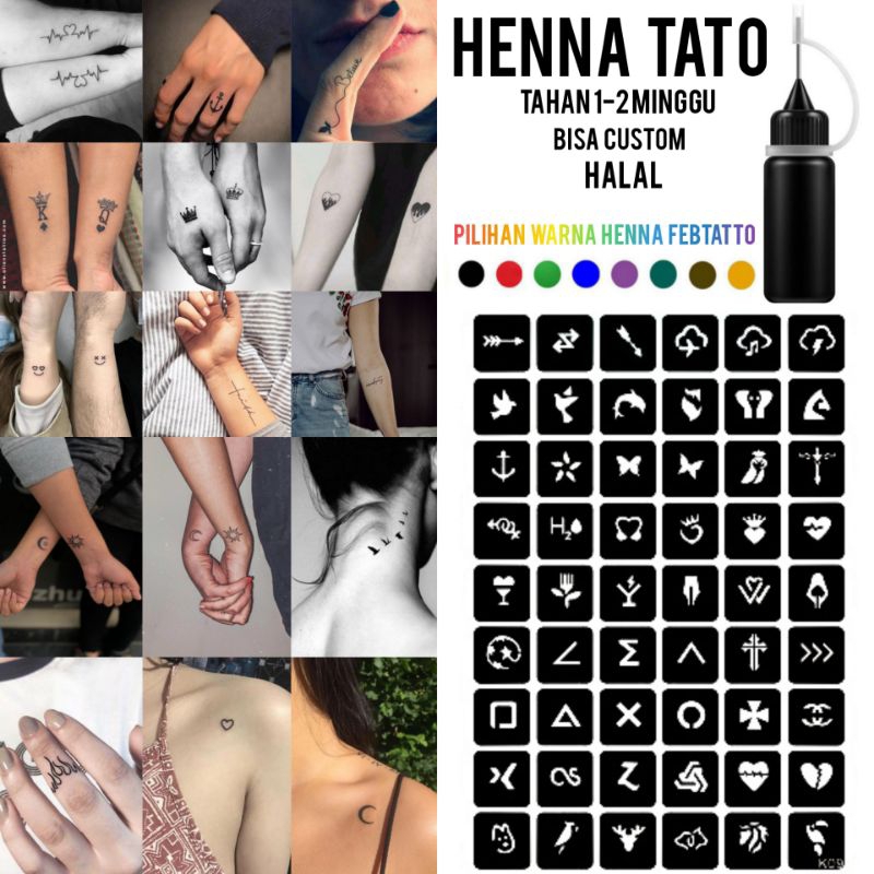 Henna Tato Halal Tahan Lama Bisa Custom Hena Kit 10ml - HEN K09