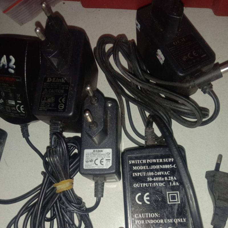 Adaptor 5V 1A 1,0A  2A 2,5A 600mA 0,6A D-Link TP-Link Haier 550m Ingenico BCA Nikon Dasan dll