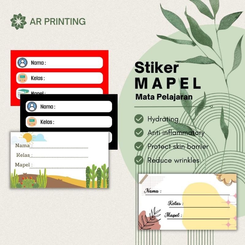 

STIKER MATA PELAJARAN (MAPEL) / LABEL NAMA BUKU SEKOLAH