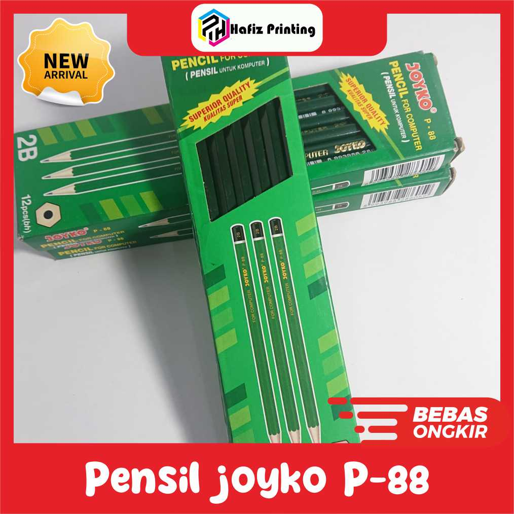 

pensil joyko 2B hijau pensil komputer P 88 isi 12 pcs