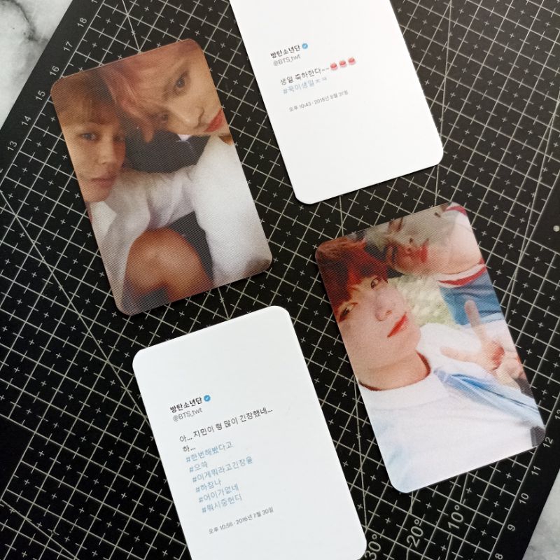 BTS Jimin Jungkook Twitter Selca Lenticular Photocard Jikook Kookmin