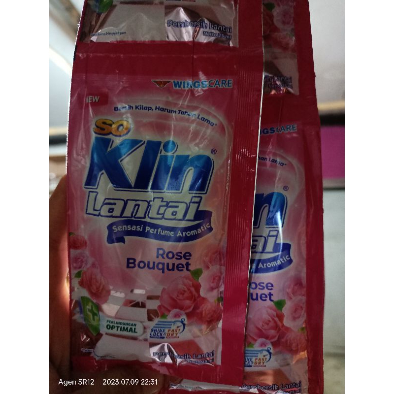 Soklin lantai pink isi 12 sachet