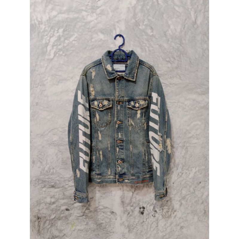 ZARA MAN FUTURE denim jacket ripped jeans