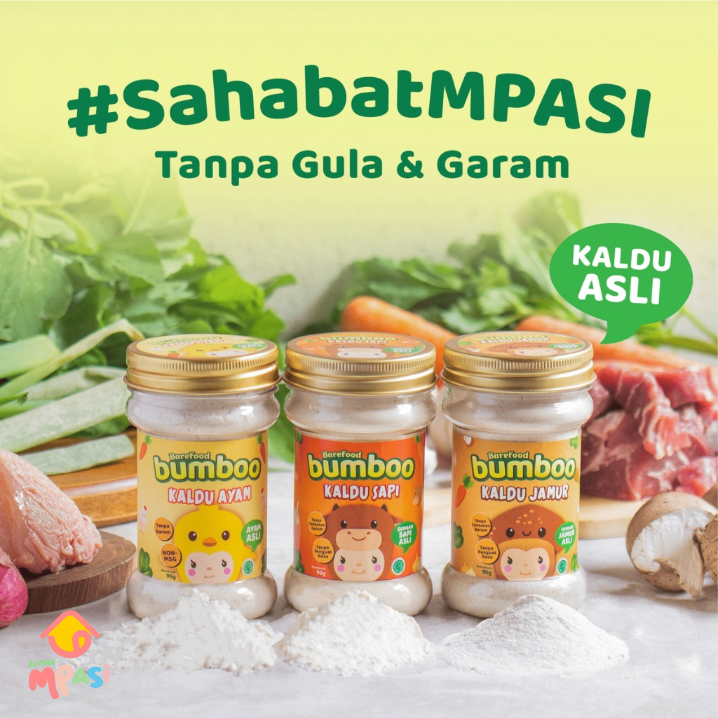 

Barefood Bumboo Kaldu Ayam Sapi Keju ( Kaldu Anak MPASI - No MSG )