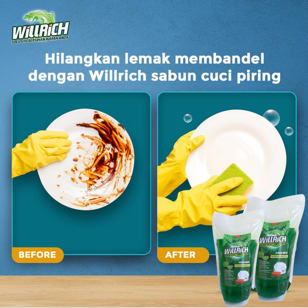 Sabun Cuci Piring Jeruk Nipis 1 Liter Willrich Bandung Berkualitas