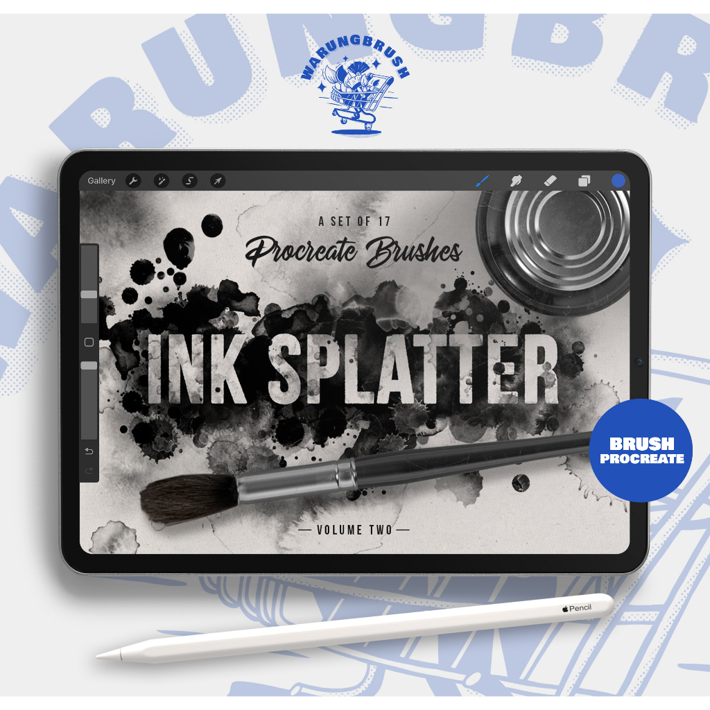 Ink Splatter Procreate Brushes - Set of 17 BP00125