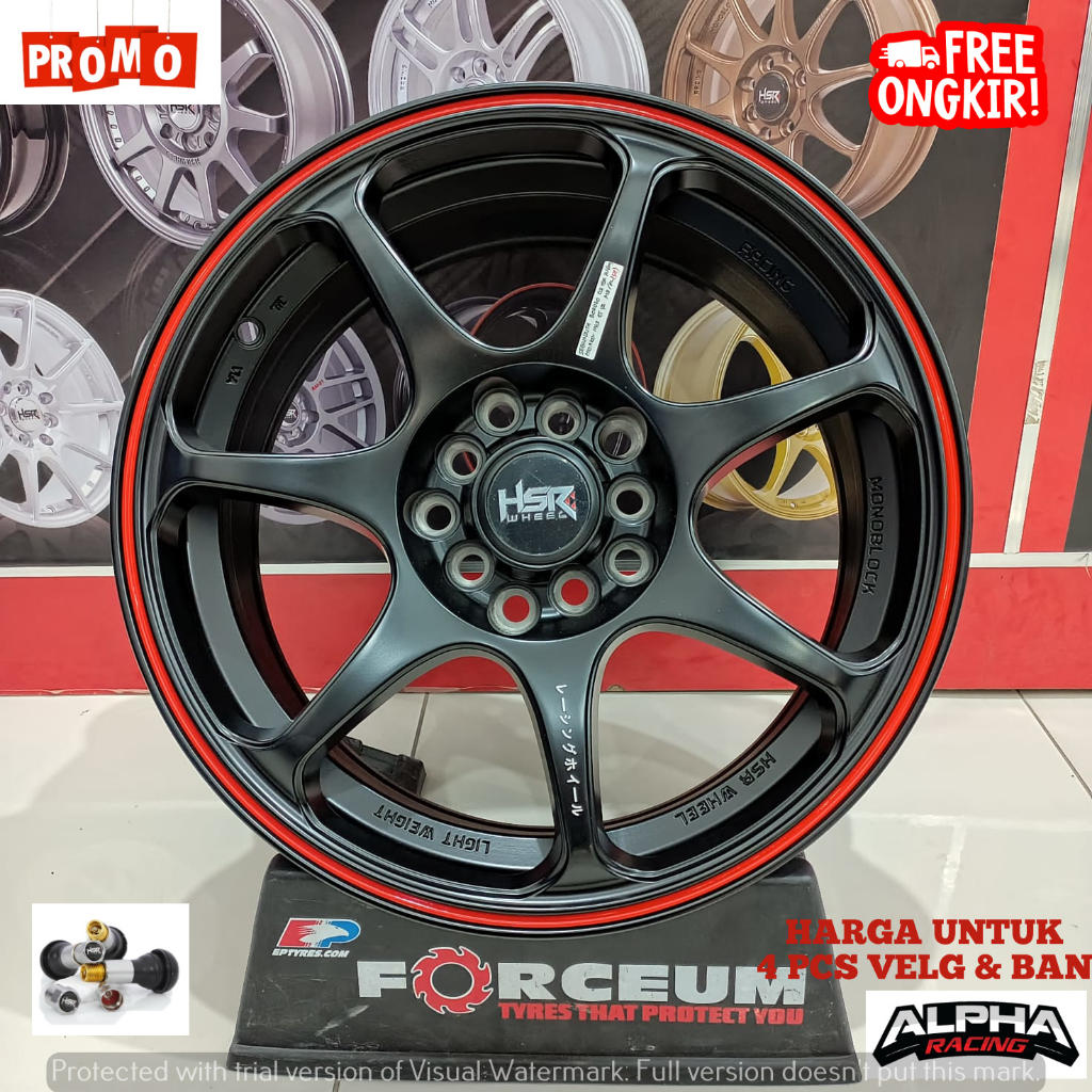 Pelek-Velg Mobil Racing HSR RING 16 Untuk Ertiga, Rush, Terios, Inova, Sienta, Altis DLL