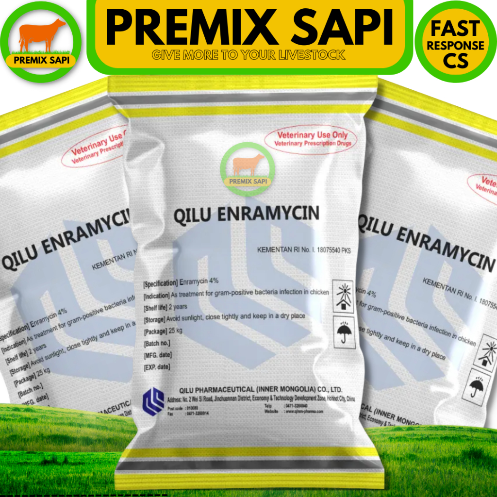 QILU ENRAMYCIN 4% (AGP) - Premix Anti Microba Feed Additive Pemacu Produksi Telur