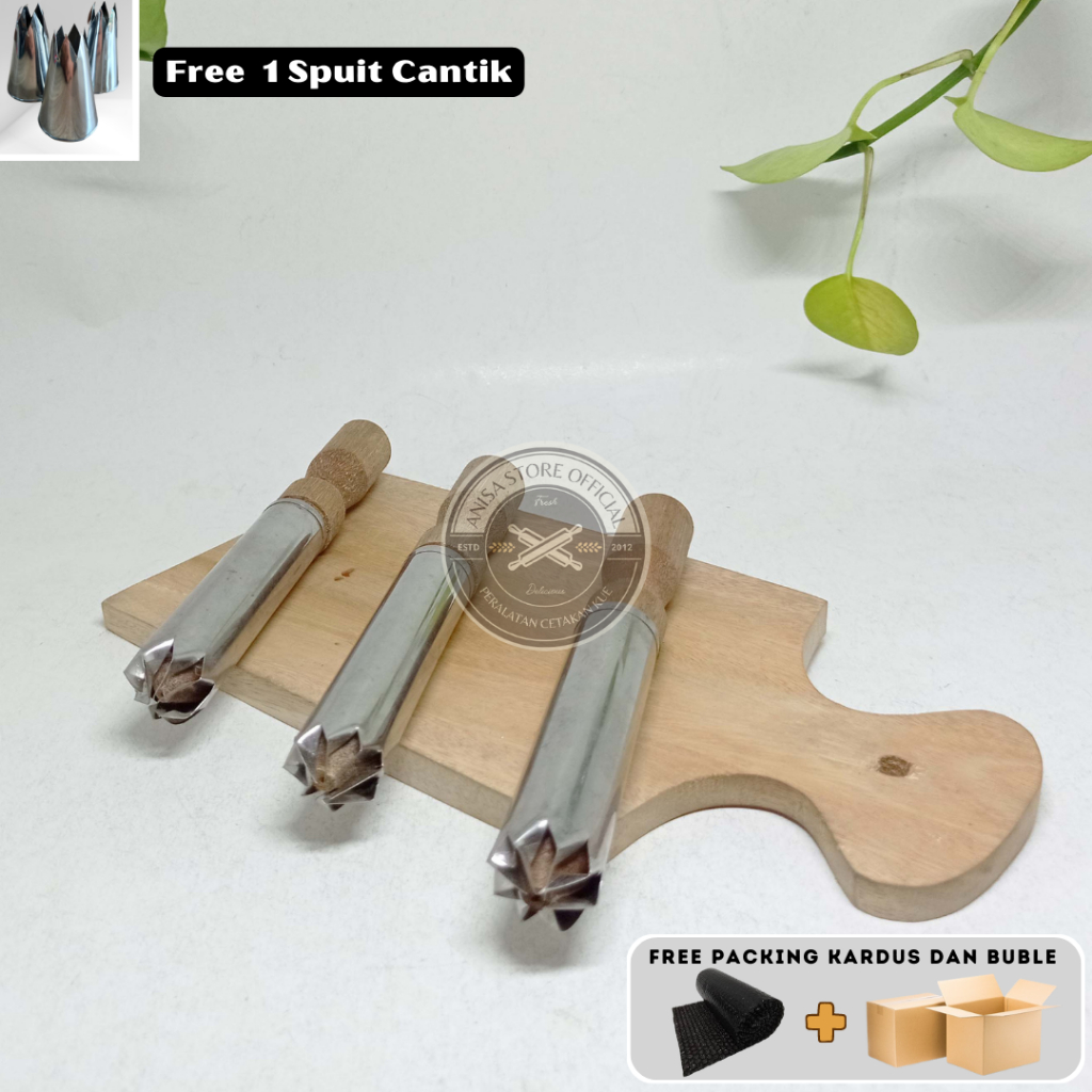 CETAKAN KUE SEMPRIT/CETAKAN SEMPRIT DORONG/CETAKAN SEMPRIT GAGANG KAYU DORONG